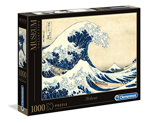 Clementoni 39378 Hokusai – Die große Welle – Puzzle 1000 Teile, Museum Collection, Geschicklichkeitsspiel für die ganze Familie, buntes Legespiel, Erwachsenenpuzzle ab 14 Jahren von Clementoni