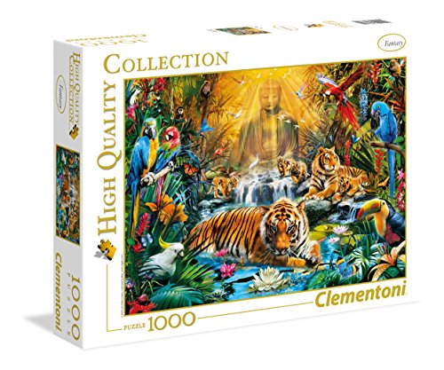 Clementoni 39380 Geheimnisvolle Tiger – Puzzle 1000 Teile, Geschicklichkeitsspiel für die ganze Familie, Erwachsenenpuzzle ab 14 Jahren, 6 von Clementoni