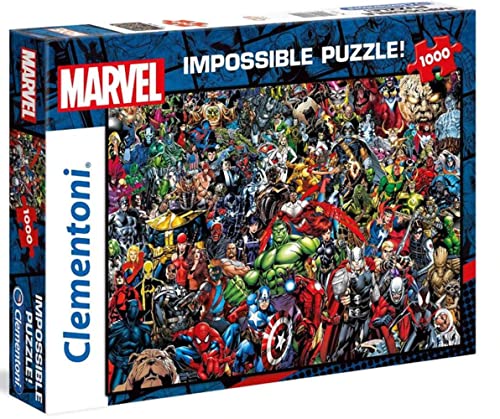 Clementoni 39411 Marvel Universe – 1000 Teile, Impossible Puzzle, Geschicklichkeitsspiel für die ganze Familie, farbenfrohes Legespiel, ideal als Geschenk, Erwachsenenpuzzle ab 14 Jahren von Clementoni