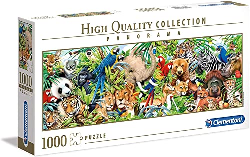 Clementoni 39517 Wildlife – Puzzle 1000 Teile, Panorama Puzzle, Geschicklichkeitsspiel für die ganze Familie, Erwachsenenpuzzle ab 14 Jahren von Clementoni