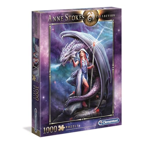 Clementoni 39525 Im Bann des Drachen – Puzzle 1000 Teile, Anne Stokes Collection, herausforderndes Geschicklichkeitsspiel für die ganze Familie, Erwachsenenpuzzle ab 9 Jahren von Clementoni