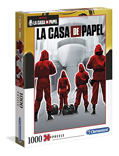 Clementoni 39532 La Casa de Papel – Puzzle 1000 Teile ab 9 Jahren, buntes Erwachsenenpuzzle mit kräftigen Farben, Geschicklichkeitsspiel für die ganze Familie, schöne Geschenkidee von Clementoni