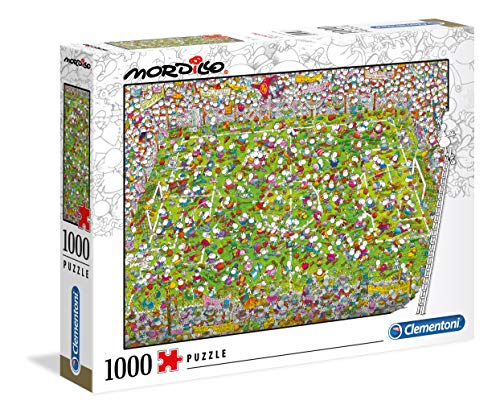 Clementoni 39537 Mordillo Das Spiel – Puzzle 1000 Teile, Geschicklichkeitsspiel für die ganze Familie, buntes Legespiel, Erwachsenenpuzzle ab 14 Jahren von Clementoni