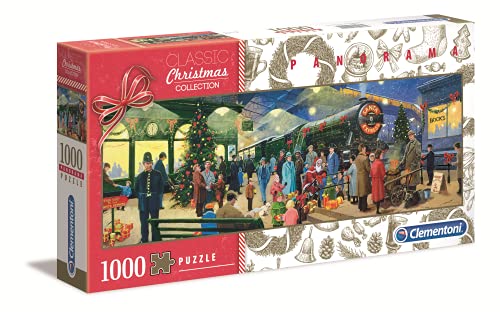 Clementoni 39577 Panorama Christmas Collection – Puzzle 1000 Teile ab 9 Jahren, Erwachsenenpuzzle mit Panoramabild, Geschicklichkeitsspiel für die ganze Familie, ideal als Wandbild von Clementoni