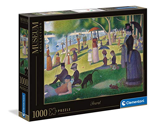 Clementoni 39613 Seurat – Ein Sonntagnachmittag auf der Île de la Grande Jatte – Puzzle 1000 Teile, Museum Collection, Geschicklichkeitsspiel für die Familie, Erwachsenenpuzzle ab 14 Jahren von Clementoni