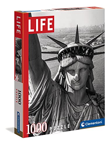 Clementoni 39635 Life Magazine 1000 Teile Schwarz Weiß-Legespiel, Geschicklichkeitsspiel für die ganze Familie, Erwachsenenpuzzle ab 10 Jahren, Puzzle Erwachsene, One Size Statue of Liberty von Clementoni