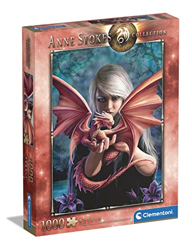 Clementoni 39640 Stück Anne Stokes Collection Dragonkin-Puzzle 1000 Teile ab 10 Jahren, Erwachsenenpuzzle mit Wimmelbild, Geschicklichkeitsspiel für die ganze Familie, Mehrfarbig, Medium von Clementoni