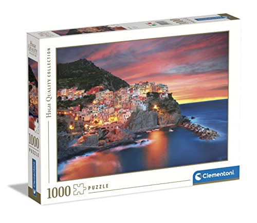 Clementoni - 39647 Collection Puzzle - Manarola - Puzzle 1000 Teile ab 10 Jahren, Erwachsenenpuzzle mit Wimmelbild, herausforderndes Geschicklichkeitsspiel für die ganze Familie von Clementoni