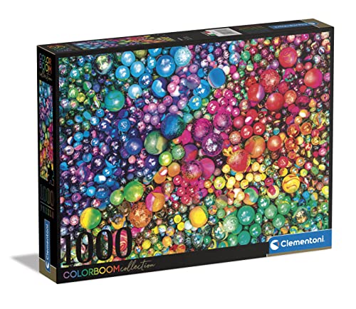 Clementoni - 39650 - Colorboom Collection - Marbles - Puzzle 1000 Teile ab 10 Jahren, Gradient, Erwachsenenpuzzle mit Wimmelbild, herausforderndes Geschicklichkeitsspiel für die ganze Familie von Clementoni