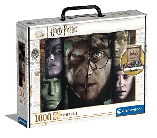 Clementoni 39655 Brief Case Harry Potter – Puzzle 1000 Teile ab 9 Jahren, Erwachsenenpuzzle im Koffer-Design, Geschicklichkeitsspiel für die ganze Familie von Clementoni