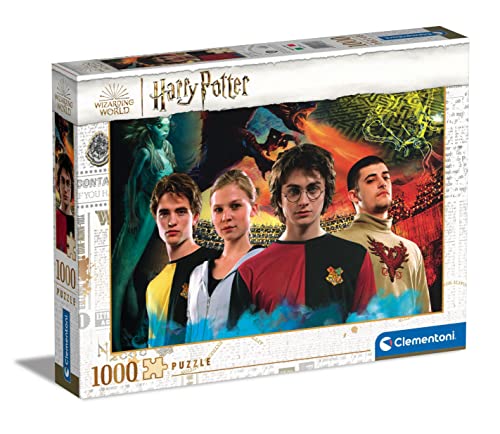 Clementoni 39656 Harry Potter – Puzzle 1000 Teile ab 9 Jahren, buntes Erwachsenenpuzzle mit kräftigen Farben, Geschicklichkeitsspiel für die ganze Familie, schöne Geschenkidee von Clementoni