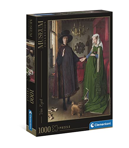 Clementoni - 39663 - Museum Collection Puzzle - Arnolfini and Wife - Puzzle 1000 Teile für Erwachsene und Kinder ab 10 Jahre, herausforderndes Geschicklichkeitsspiel für die ganze Familie von Clementoni