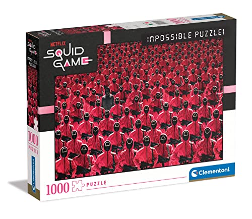 Clementoni 39695 Squid Game Puzzle Impossible Game-1000 Teile Für Erwachsene Und Kinder Ab 10 Jahre, Geschicklichkeitsspiel Für Die Ganze Familie, Mehrfarbig von Clementoni
