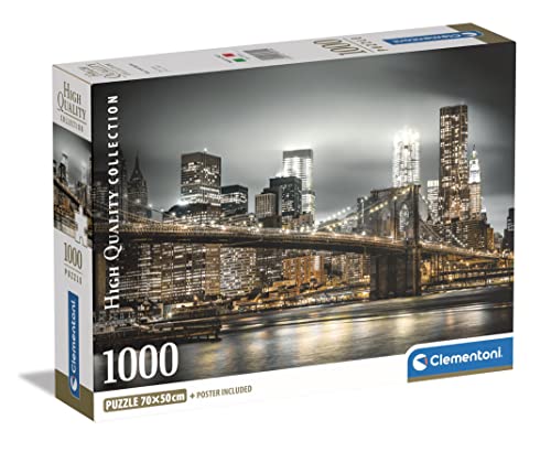 Clementoni 39704 Collection – New York Skyline – 1000 Teile – Puzzle für Erwachsene, hergestellt in Italien, Mehrfarbig von Clementoni