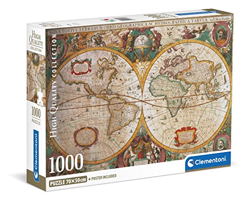 Clementoni 39706 Collection Old Map – 1000 Teile – Puzzle, Unterhaltung für Erwachsene – hergestellt in Italien, Mehrfarbig von Clementoni