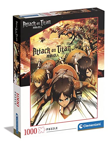 Clementoni - 39727 - Puzzle Attack On Titans, Puzzle 1000 Teile Für Erwachsene Und Kinder 10 Jahren, Geschicklichkeitsspiel Für Die Ganze Familie von Clementoni