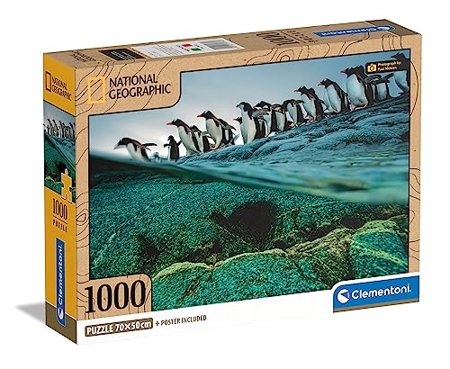 Clementoni - 39730 - Puzzle National Geographic - Gentoo Penguins - Puzzle 1000 Teile Für Erwachsene Und Kinder 14 Jahren, Geschicklichkeitsspiel Für Die Ganze Familie von Clementoni