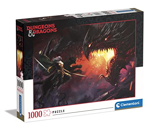 Clementoni 39735 Dungeons&Dragons, Puzzle 1000 Teile Für Erwachsene Und Kinder 10 Jahren, Geschicklichkeitsspiel Für Die Ganze Familie von Clementoni