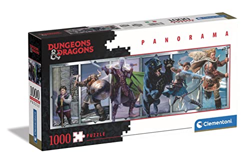 Clementoni - 39736 - Puzzle Panorama Dungeons&Dragons, Puzzle 1000 Teile Für Erwachsene Und Kinder 14 Jahren, Geschicklichkeitsspiel Für Die Ganze Familie von Clementoni