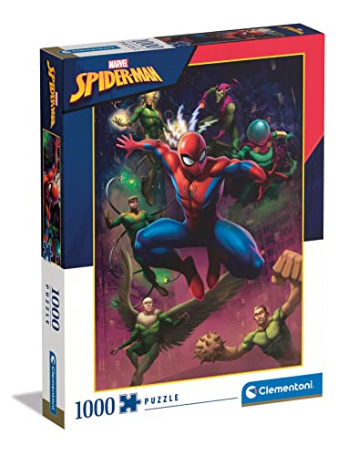 Clementoni - 39742 - Puzzle Spiderman Illustrated, Puzzle 1000 Teile Für Erwachsene Und Kinder 10 Jahren, Geschicklichkeitsspiel Für Die Ganze Familie von Clementoni