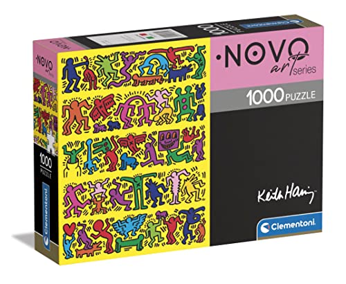 Clementoni 39755 Novo Art Series-Keith Haring, Puzzle 1000 Teile Für Erwachsene Und Kinder 10 Jahren, Geschicklichkeitsspiel Für Die Ganze Familie, Mehrfarbig von Clementoni