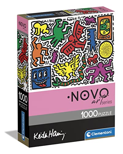 Clementoni - 39756 - Novo Art Series - Keith Haring, Puzzle 1000 Teile Für Erwachsene Und Kinder 10 Jahren, Geschicklichkeitsspiel Für Die Ganze Familie von Clementoni