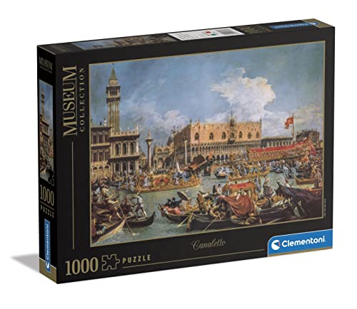 Clementoni - 39764 - Museum Collection - Canaletto, The Return of The Bucentaur at The Molo On Ascension Day, Puzzle 1000 Teile Für Erwachsene, Geschicklichkeitsspiel Für Die Ganze Familie von Clementoni