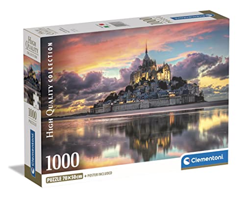 Clementoni 39769 Hohe Qualität Kollektion – Le Magnifique Mont Saint-Michel – 1000 Teile – Puzzle für Erwachsene, hergestellt in Italien, Mehrfarbig von Clementoni