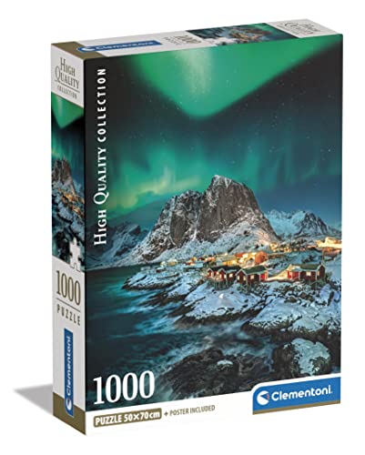 Clementoni 39775 Insel-1000 Hochwertige Kollektion – Lofoten Islands – 1000 Teile – Puzzle für Erwachsene, hergestellt in Italien, Mehrfarbig von Clementoni