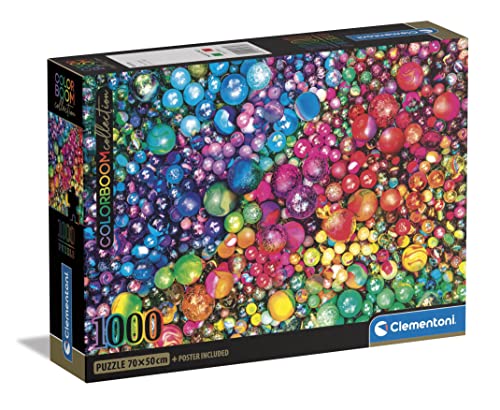 Clementoni - 39780 - Colorboom Puzzle Murmeln - 1000 Teile - Erwachsenenpuzzle, Unterhaltung für Erwachsene - Made in Italy von Clementoni