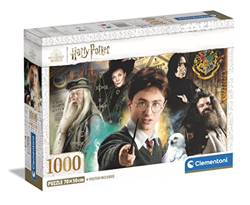 Clementoni 39787 Harry Potter – 1000 Teile – Puzzle für Erwachsene, hergestellt in Italien, Mehrfarbig von Clementoni