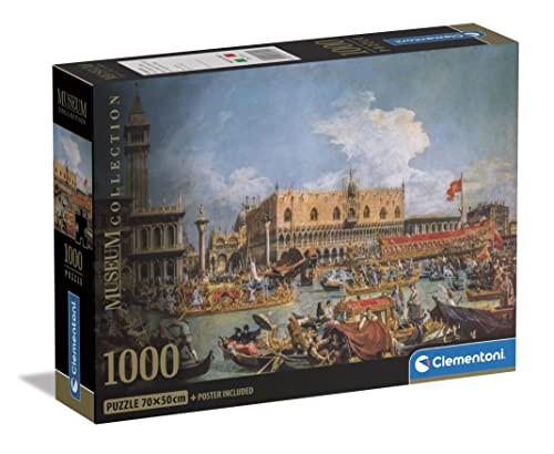 Clementoni - 39792 - Museum Collection - Canaletto, The Return of The Bucentaur at The Molo On Ascension Day, Puzzle 1000 Teile Für Erwachsene, Geschicklichkeitsspiel Für Die Ganze Familie von Clementoni