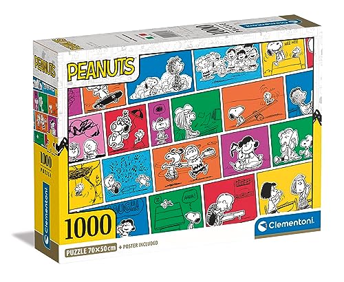 Clementoni - 39803 - Puzzle Peanuts - Puzzle 1000 Teile Für Erwachsene Und Kinder 14 Jahren, Geschicklichkeitsspiel Für Die Ganze Familie von Clementoni