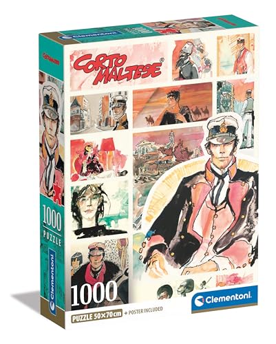 Clementoni Corto Maltese Puzzle 1000 Teile Erwachsene - Puzzle Erwachsene in 70 x 50 cm - Puzzle Erwachsene anspruchsvoll von Clementoni 39807 von Clementoni