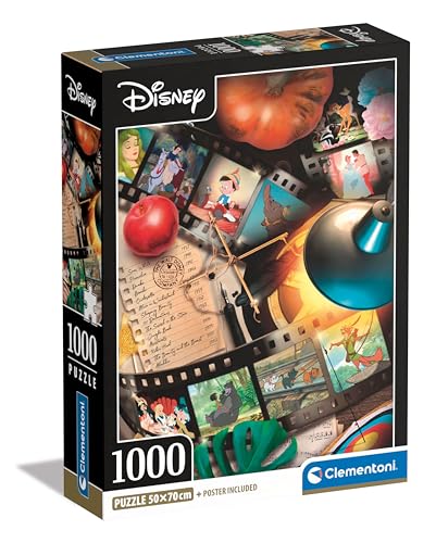 Clementoni 39810 Disney Classic Movies Puzzle 1000 Teile, für Erwachsene, Hergestellt in Italien, Multicolor-39810, Multicolor von Clementoni