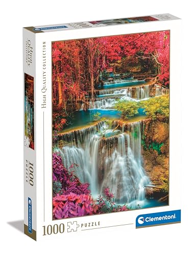 Clementoni Colorful Thai Falls Puzzle 1000 Teile Erwachsene - Wasserfall Puzzle Erwachsene in 70 x 50 cm - Puzzle Erwachsene anspruchsvoll von Clementoni 39821 von Clementoni