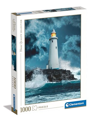 Clementoni Leuchtturm im Sturm Puzzle 1000 Teile Erwachsene - Puzzle Erwachsene in 70 x 50 cm - Puzzle Erwachsene anspruchsvoll von Clementoni 39828 von Clementoni