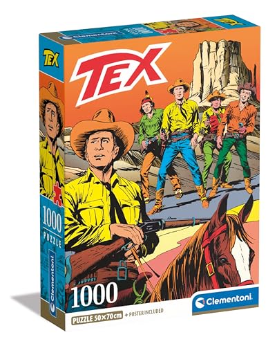 Clementoni Tex Puzzle 1000 Teile Erwachsene - Texas Puzzle Erwachsene in 70 x 50 cm - Puzzle Erwachsene anspruchsvoll von Clementoni 39840 von Clementoni