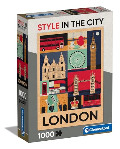 Clementoni London Puzzle 1000 Teile Erwachsene - England Puzzle Erwachsene in 70 x 50 cm - Puzzle Erwachsene anspruchsvoll von Clementoni 39844 von Clementoni