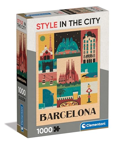 Clementoni Barcelona Puzzle 1000 Teile Erwachsene - Spanien Puzzle Erwachsene in 70 x 50 cm - Puzzle Erwachsene anspruchsvoll von Clementoni 39847 von Clementoni