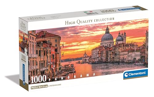 Clementoni The Grand Canal Puzzle 1000 Teile Erwachsene - Panorama Puzzle Erwachsene in 98 x 33 cm - Puzzle Erwachsene anspruchsvoll von Clementoni 39878 von Clementoni