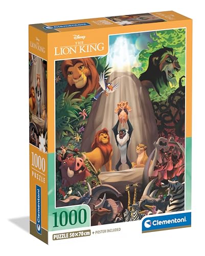 Clementoni Der König der Löwen Puzzle - Puzzle 1000 Teile Erwachsene - Puzzle Erwachsene in 70 x 50 cm - Puzzle Disney von Clementoni 39902 von Clementoni