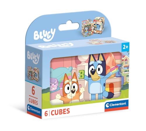 Clementoni Bluey Würfel Puzzle Kinder - Geschicklichkeitsspiel für Kinder ab 3 Jahren - Sensorik- & Motorikspielzeug Puzzle Disney von Clementoni 40662 von Clementoni