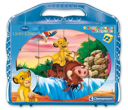 Clementoni 41141.2 - Würfelpuzzle Lion King 12 teilig von Clementoni