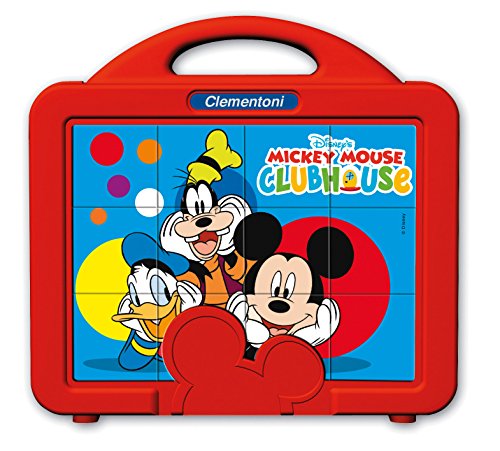 Clementoni 41344.7 - Baby Würfel 12-er Mickey Maus Clubhaus, Klassische Puzzle von Clementoni