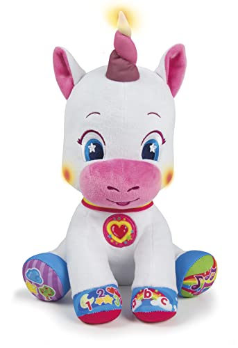 Clementoni 50544 Baby Interaktive Plüsch Einhorn Elektronisch Sprechendes Lernspielzeug für Kinder ab 6 Monaten Polen Version von Clementoni