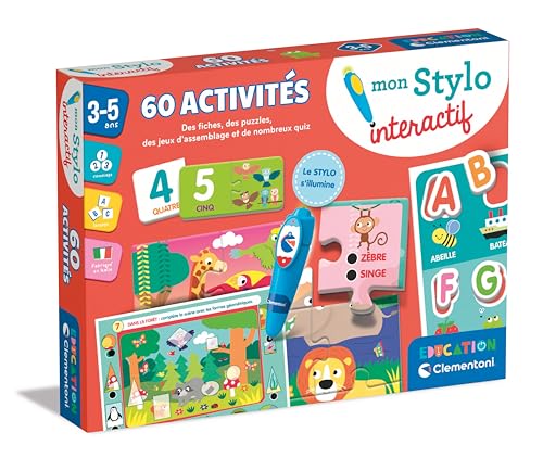 Clementoni 52809 interaktiver Stift – 60 Aktivitäten – Lernspiele für Kinder – Lernen mit Spaß – hergestellt in Italien – ab 3 Jahren, Multicolroe von Clementoni