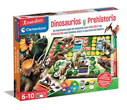 Clementoni 55494 Dinosaurier und Vorgeschichte lernspiel, Mehrfarbig, Mediano von Clementoni