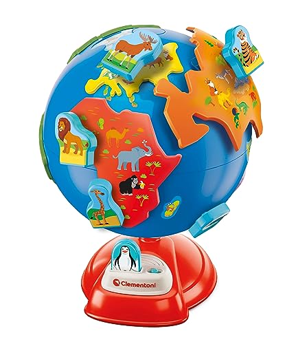 Clementoni - 56144 - Education - Mein Erster Globus - Interaktiver Globus Für Kinder 3 Jahre, Französisch Sprache, Niederländische Sprache, Pädagogische Globus, Lernen Geographie, Made In Italien von Clementoni