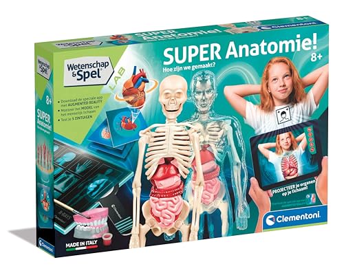 Clementoni - 56173 - Wissenschaft & Spiel - Super Anatomie - Niederländische Sprache, Wissenschaftliche Experimente, Lernspiele 8-12 Jahre, Made in Italy von Clementoni